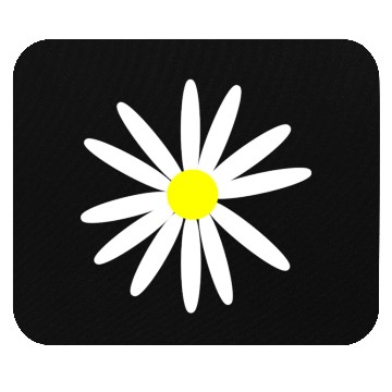 Discover White Daisy Mouse Pads