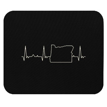 Discover Oregon State USA. Heart. Love. EKG. Pulse. Beat. Mouse Pads