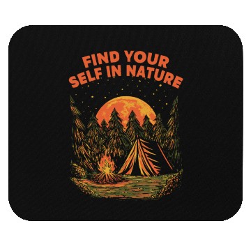 Discover Find Your Self in Nature Camping Positivity Camper Mouse Pads