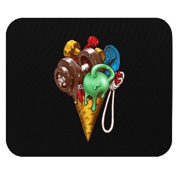 Discover Gym Ice Cream Workout Mouse Pads