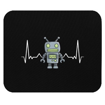 Discover Robot Heartbeat Mouse Pads