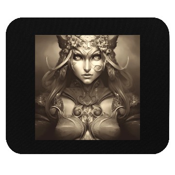 Discover Warrior princess wearing gothic plate dark fantasy Mouse Pads