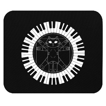 Discover Piano Cat Musician Musical Instrument Pianist Mouse Pads