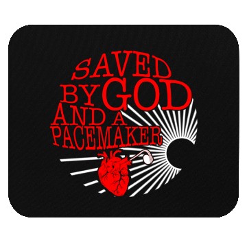 Discover Saved By God And A Pacemaker Mouse Pads, CHD Awareness