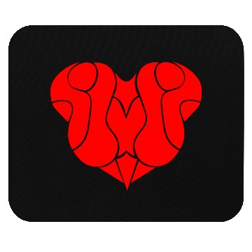 Discover MY heart DESIGN Big heart Mouse Pads