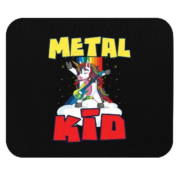 Discover Rock Sign Guitar Unicorn Rainbow Metal Kid Music Mouse Pads