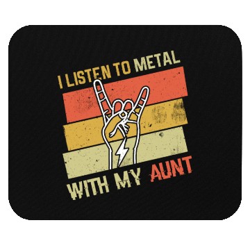 Discover Vintage Metal With Aunt Metal Kid Music Lover Mouse Pads