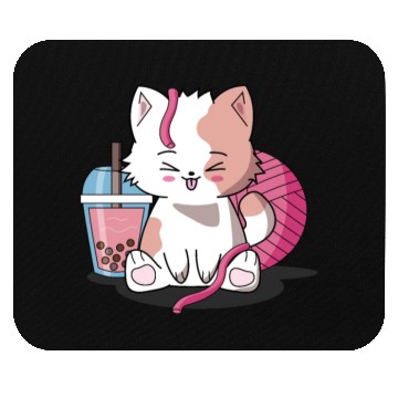 Discover Chibi Boba Tea Cat Mouse Pads