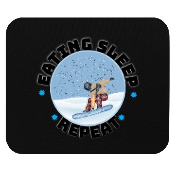Discover Eat sleep snowboarding repeat Mouse Pads