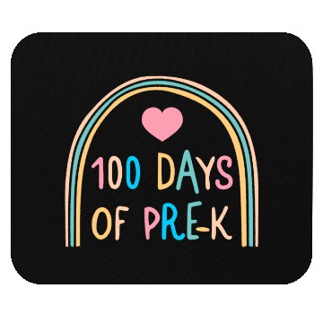 Discover School Mouse Pads, 100 Days Of Pre-K Rainbow Heart Mouse Pads