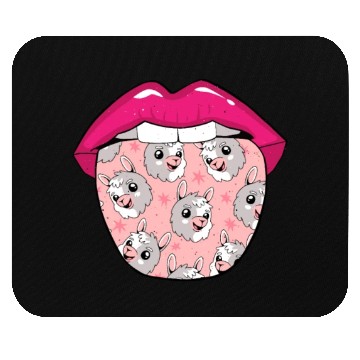 Discover Llama Tongue Mouse Pads
