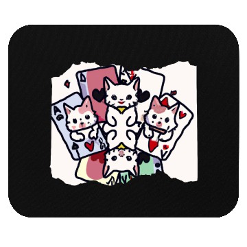 Discover Cats Playing Cards Mouse Pads