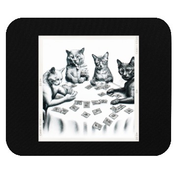 Discover Cats Playing Cards Mouse Pads