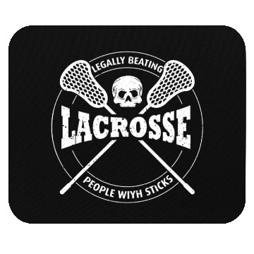 Discover Funny Lacrosse Clothing - Legally Beating People W Mouse Pads