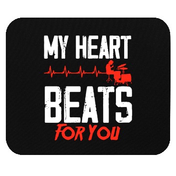 Discover My Heart Beats For You Funny Drummer Gift Mouse Pads