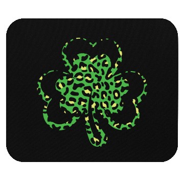 Discover Pattern Leopard Shamrock Saint Patrick Day Mouse Pads