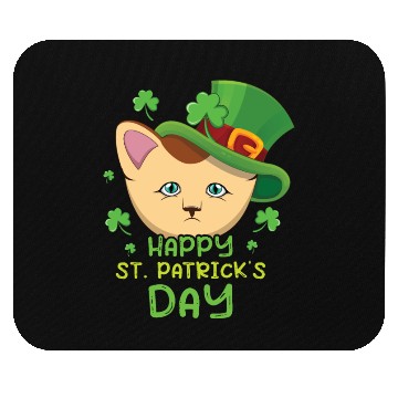 Discover Kawaii Cat Happy Saint Patrick Day Mouse Pads