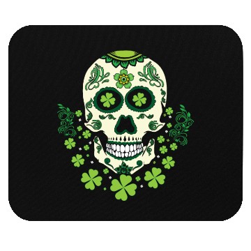 Discover Sugar Bone Skeleton Shamrock Saint Patrick Day Mouse Pads