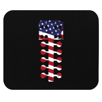 Discover Drag Racing Race Car American Flag Mouse Pads