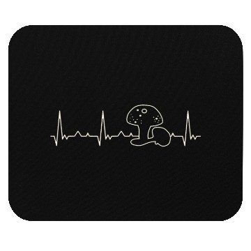 Discover Mushroom. Heart. Love. EKG. Pulse. Beat. Mouse Pads