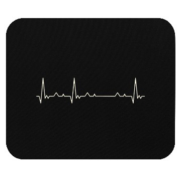 Discover Nebraska State USA. Heart. Love. EKG. Pulse. Beat. Mouse Pads