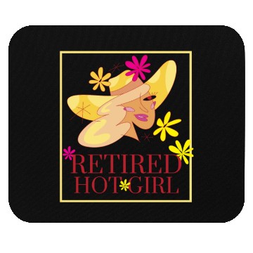 Discover Retired Hot Girl Retro 70s Girl Flower Aesthetic Mouse Pads