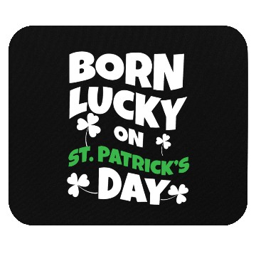 Discover Birth Lucky Shamrock Clover Saint Patrick Day Mouse Pads