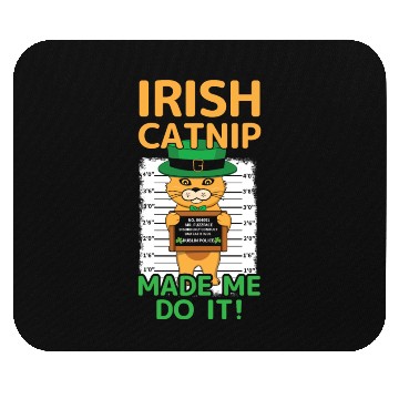 Discover Angry Funny Cat Happy Saint Patrick Day Mouse Pads