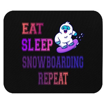 Discover Eat sleep snowboarding repeat Mouse Pads