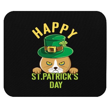 Discover Angry Mad Cat Happy Saint Patrick Day Mouse Pads