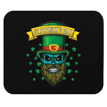 Discover Bone Bearded Irish Shamrock Saint Patrick Day Mouse Pads