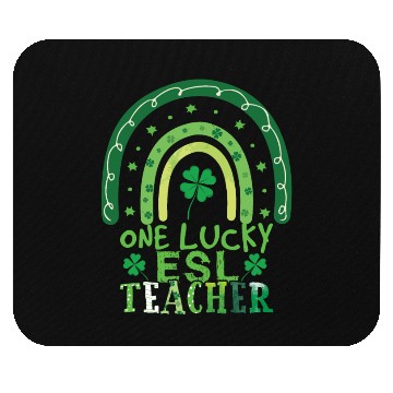 Discover Rainbow Saint Patrick Day Clover Lucky Teacher Mouse Pads