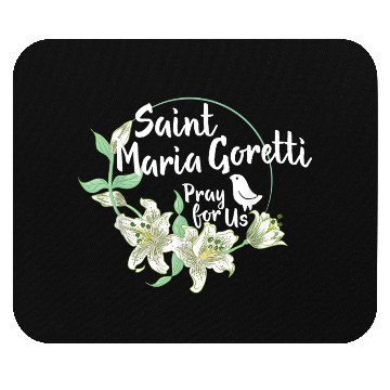 Discover St. Maria Goretti Purity Catholic Saints Lily Symb Mouse Pads