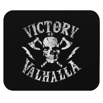 Discover Victory or Valhalla Skull Mouse Pads