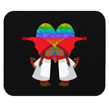 Discover Black Lesbian Gnome Valentines Day Couples Gift Mouse Pads