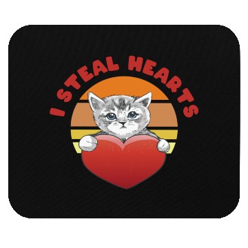 Discover Cat I steal hearts1789 Mouse Pads