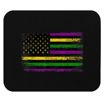 Discover Mardi Gras Flag Green Purple Gold Mouse Pads
