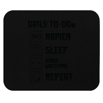 Discover Movie Fan Daily Binge Watcher Ramen Lover Mouse Pads