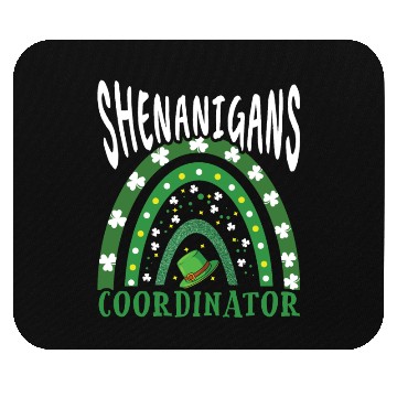 Discover Shenanigans Coordinator Shamrock Saint Patricks Mouse Pads