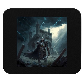 Discover Death Knight in Thunderstorm Mouse Pads