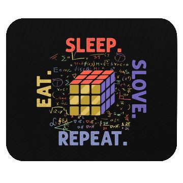 Discover Eat Sleep Solve Repeat Math Speed Cubing Genie Mouse Pads
