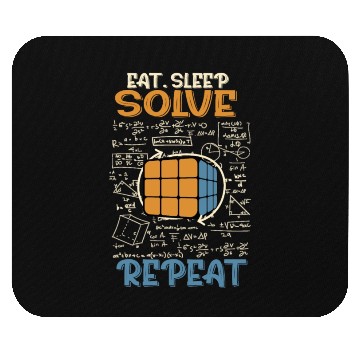 Discover Eat Sleep Solve Repeat Math Speed Cubing Genie Mouse Pads
