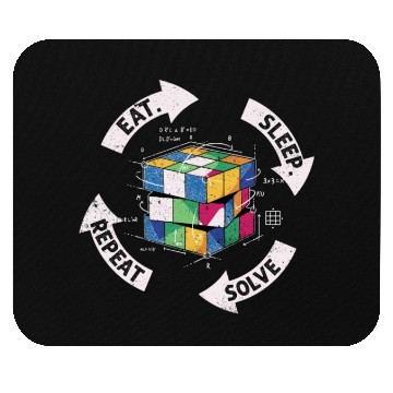 Discover Eat Sleep Solve Repeat Math Speed Cubing Genie Mouse Pads
