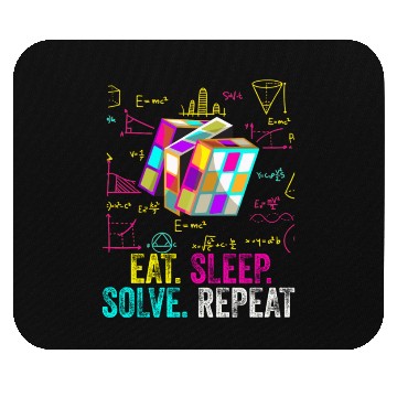 Discover Eat Sleep Solve Repeat Math Speed Cubing Genie Mouse Pads