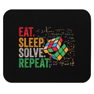 Discover Eat Sleep Solve Repeat Math Speed Cubing Genie Mouse Pads