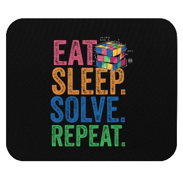 Discover Eat Sleep Solve Repeat Math Speed Cubing Genie Mouse Pads