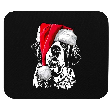 Discover Santa Saint Bernard Dog Christmas Wilsigns Mouse Pads