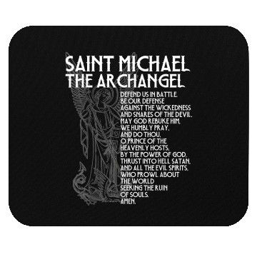 Discover Saint Michael the Archangel Prayer Catholic Tradit Mouse Pads