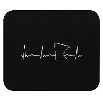 Discover Minnesota State USA. Heart. Love. EKG. Pulse. Mouse Pads