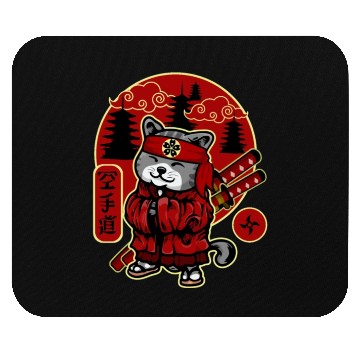 Discover Samurai Cat Mouse Pads